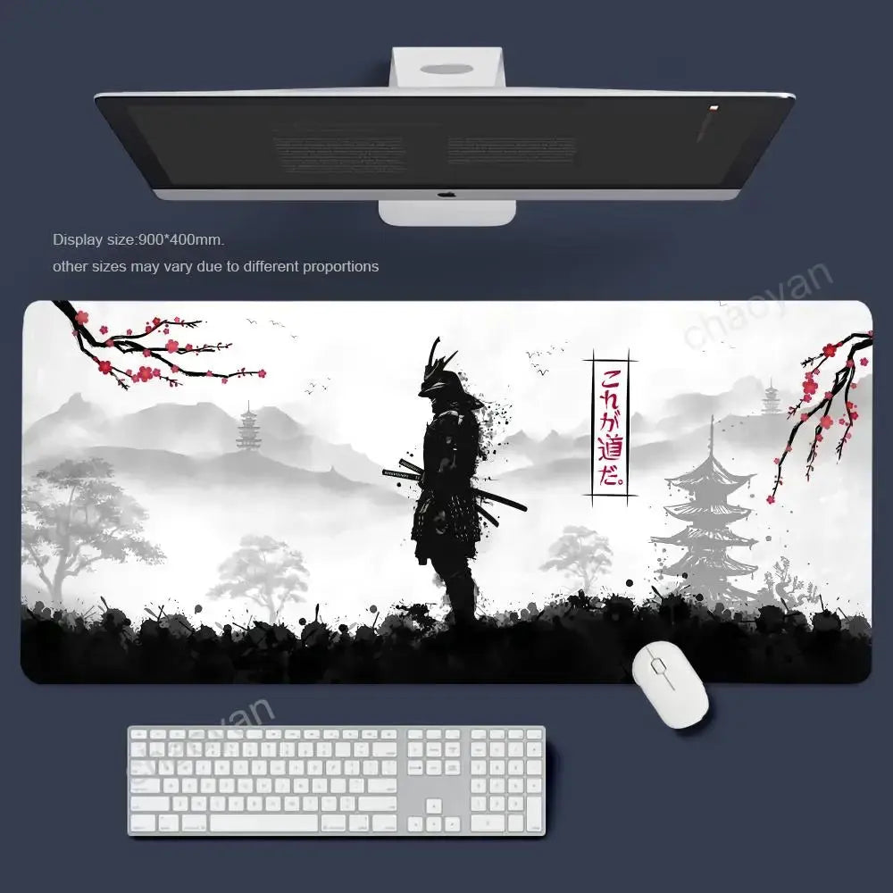 Japanese Sakura Samurai Black Mouse Pad My Store