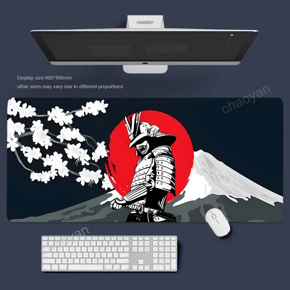 Japanese Sakura Samurai Black Mouse Pad My Store
