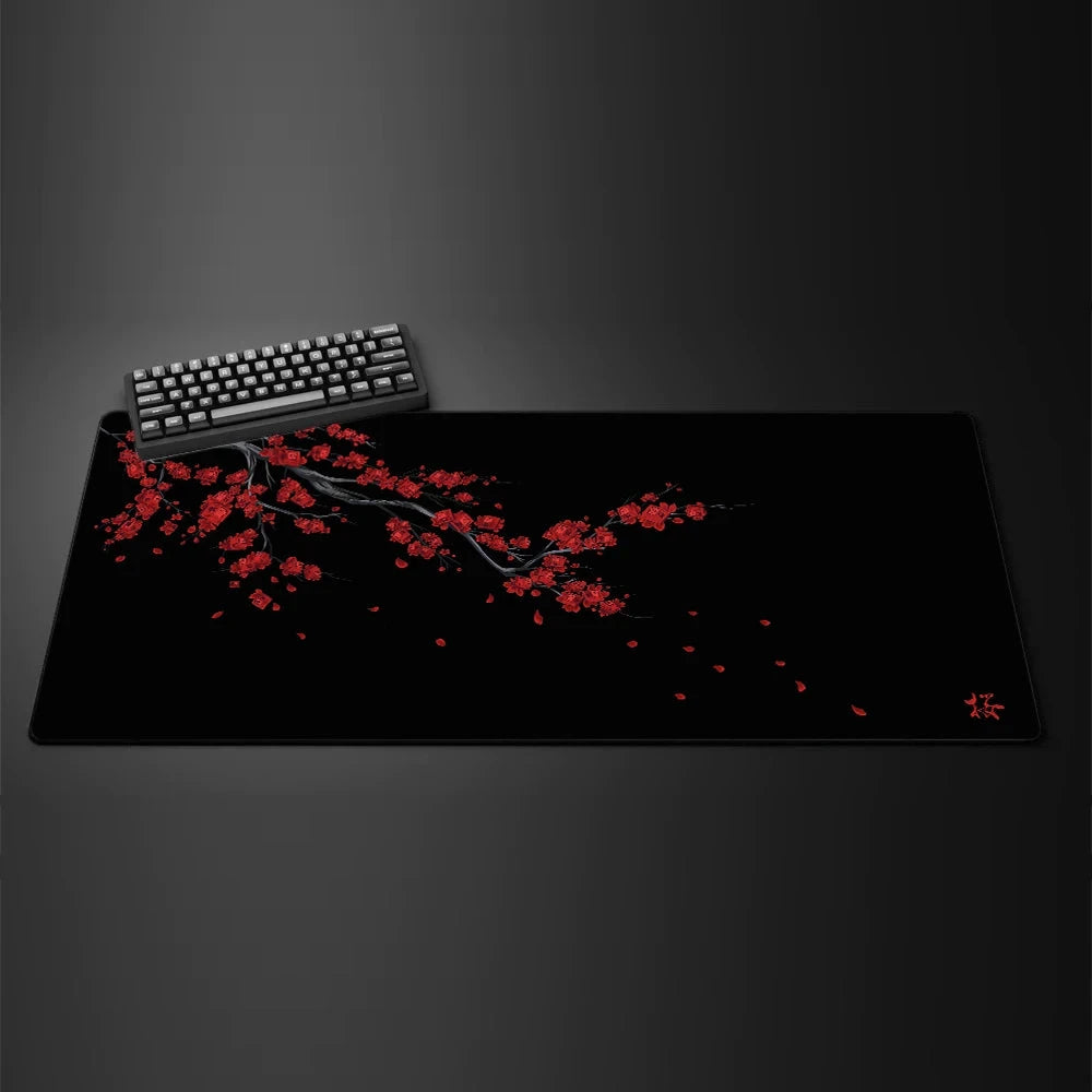 Black Sakura Gaming Mouse Pad My Store