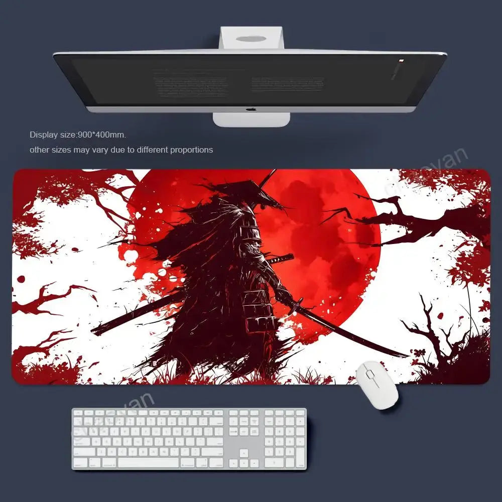 Japanese Sakura Samurai Black Mouse Pad My Store