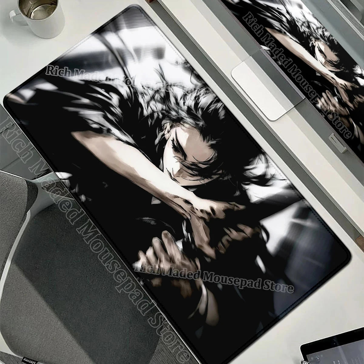 Japanese Sakura Samurai Black Mouse Pad My Store