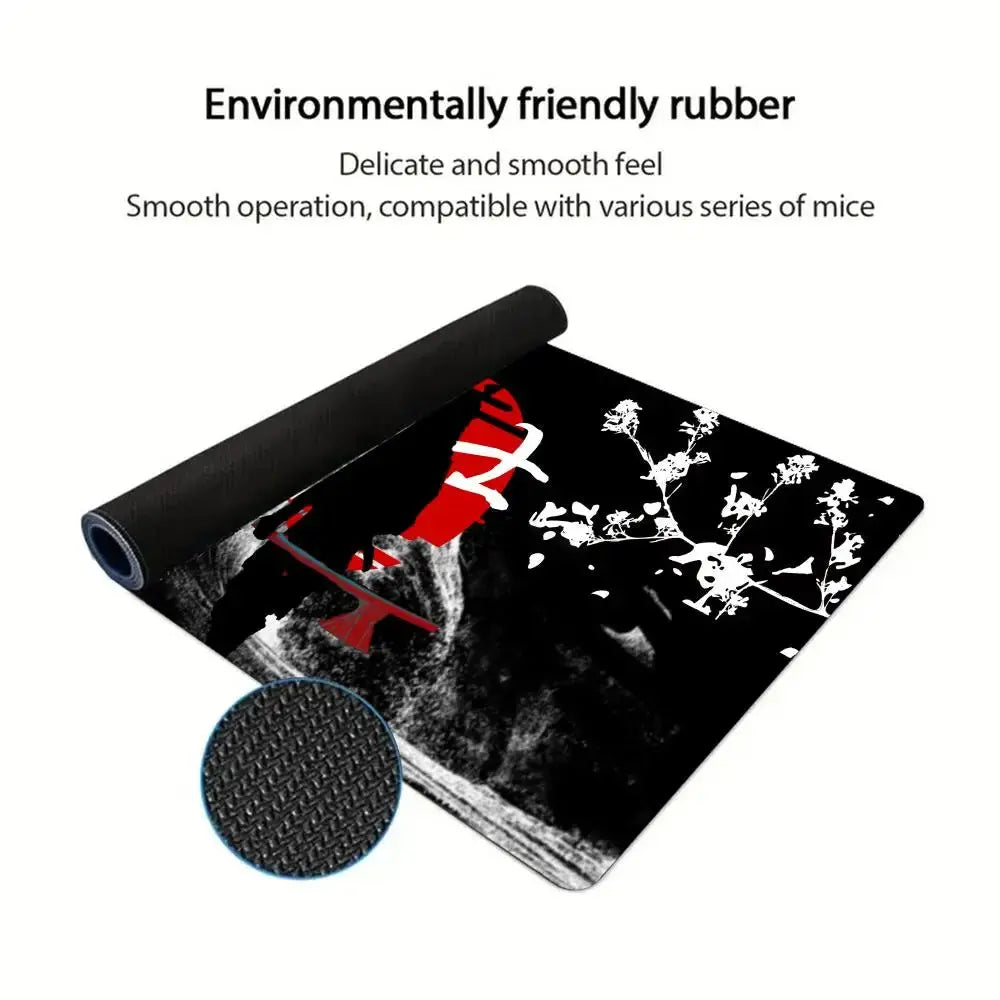 Japanese Sakura Samurai Black Mouse Pad My Store