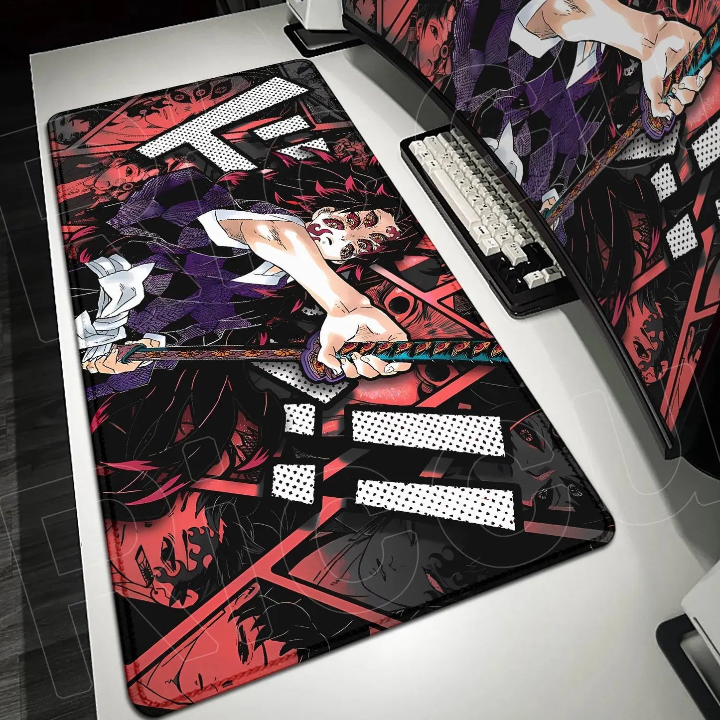 Japanese Anime Demon Slayer Kokushibo Mousepad 120x60cm Gamers Durable Keyboard Mat Oversized Office Computer Mouse Pad Washable Dropshipman