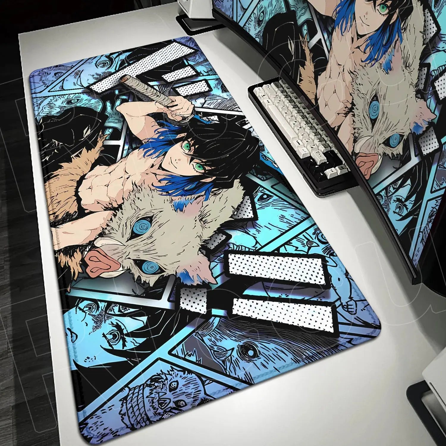 Japanese Anime Demon Slayer Kokushibo Mousepad 120x60cm Gamers Durable Keyboard Mat Oversized Office Computer Mouse Pad Washable Dropshipman