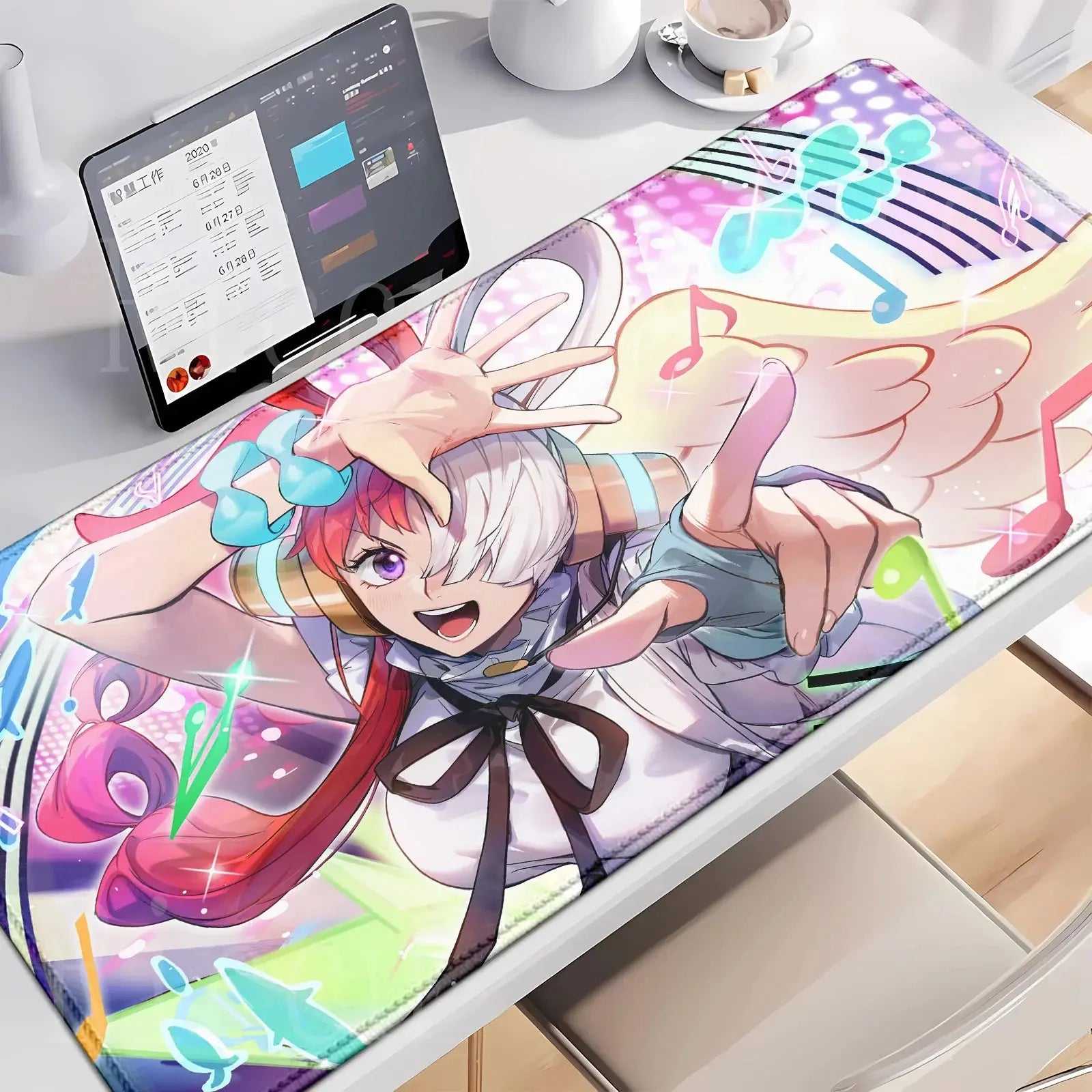 HD peripherals One P-Piece Gaming Mouse Pad Japan Anime Gamer Keyboard PC Mouse Mat Rubber Cartoon Motbook Computer Book cushion Dropshipman