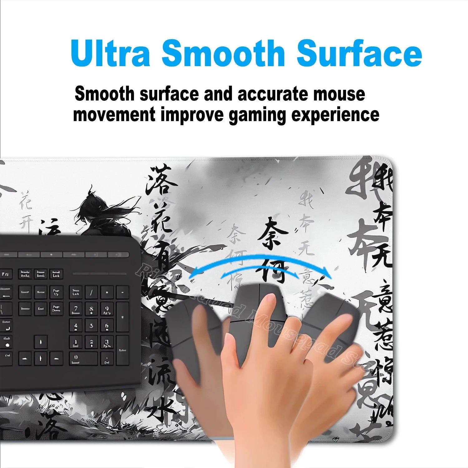 Japanese Sakura Samurai Black Mouse Pad My Store