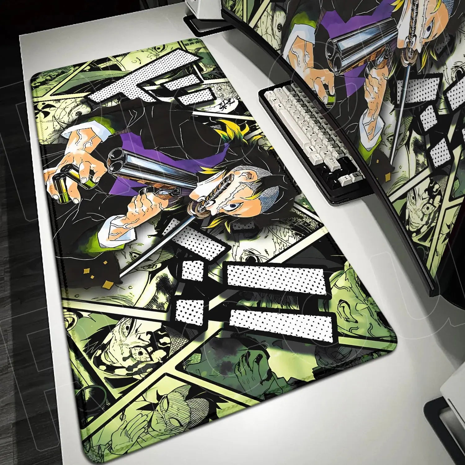 Japanese Anime Demon Slayer Kokushibo Mousepad 120x60cm Gamers Durable Keyboard Mat Oversized Office Computer Mouse Pad Washable Dropshipman