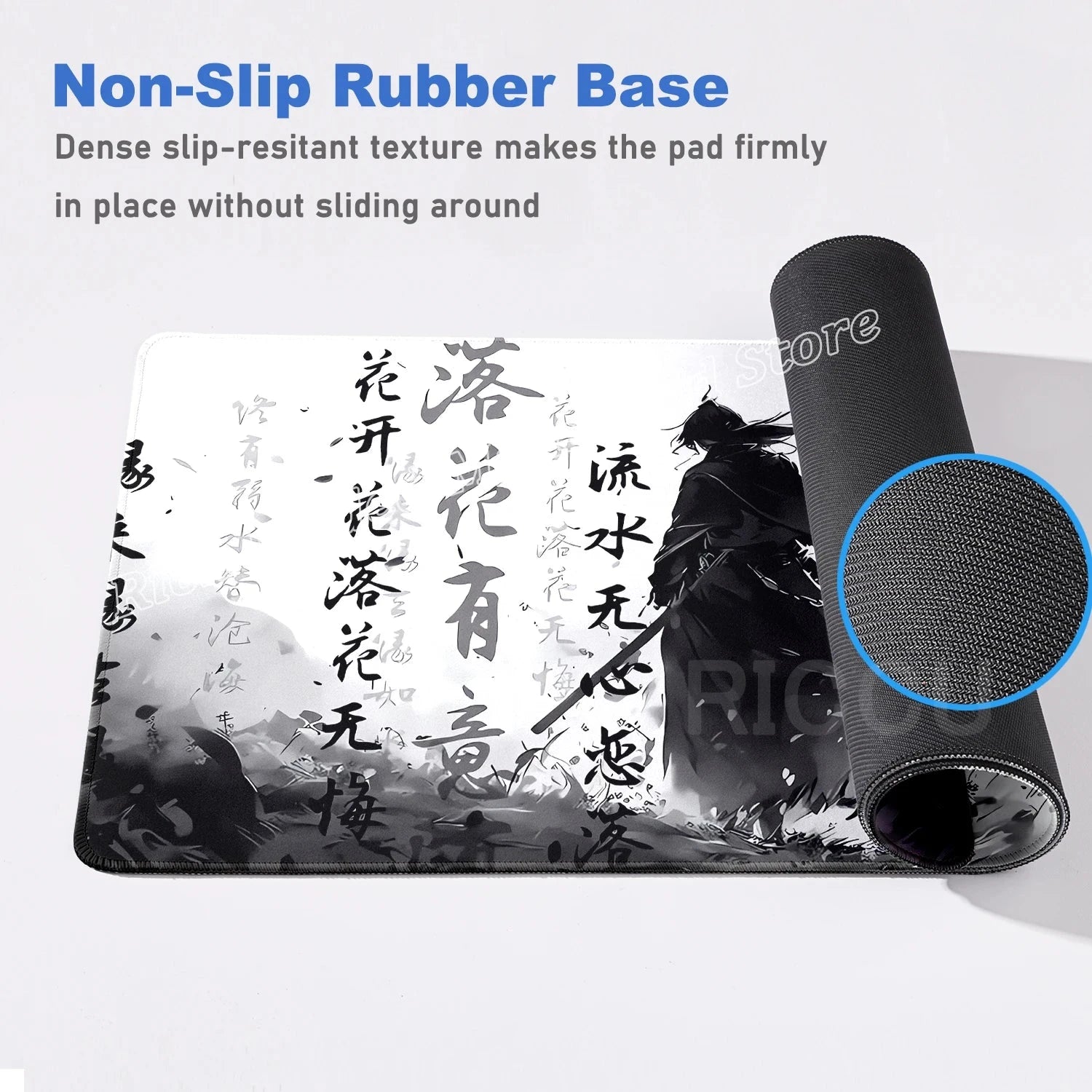 Japanese Sakura Samurai Black Mouse Pad My Store