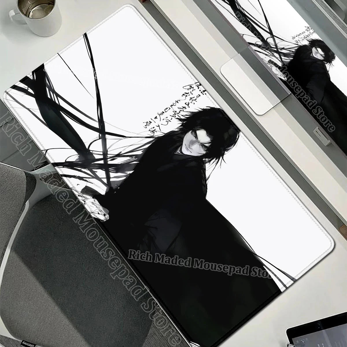 Japanese Sakura Samurai Black Mouse Pad My Store