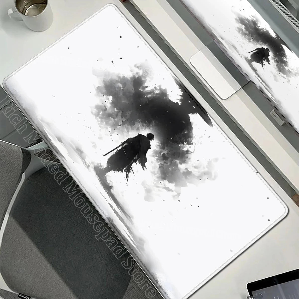 Japanese Sakura Samurai Black Mouse Pad My Store